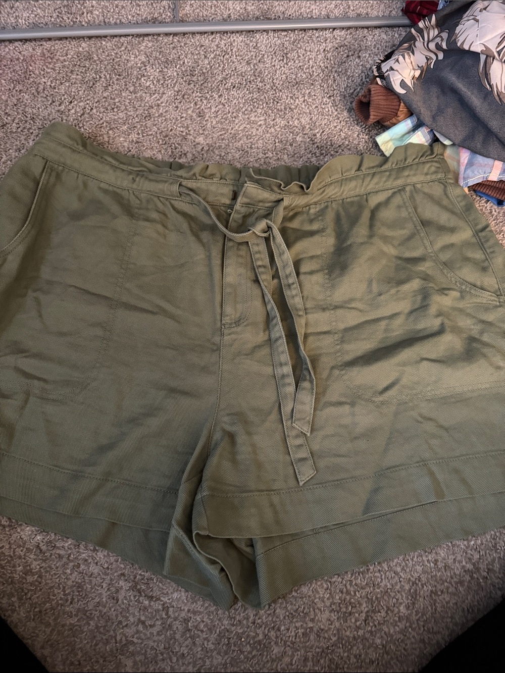 Old Navy Olive Green Drawstring Waist Shorts
